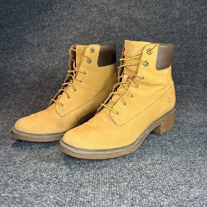 Timberland Boots Brinda Lace Up Heeled Women’s 10 Wheat Nubuck Shoes